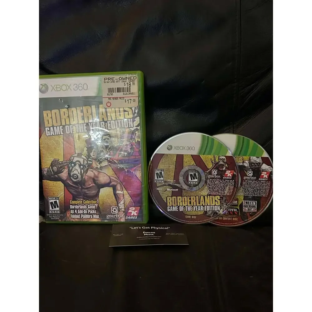 Borderlands [Game of the Year] Microsoft Xbox 360 Item and Box Video Game